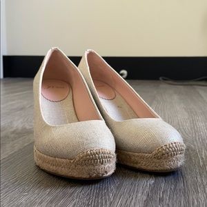 J Crew Séville espadrille in metallic canvas